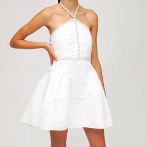 Wore once, brand new! Self portrait halter neck mini dress